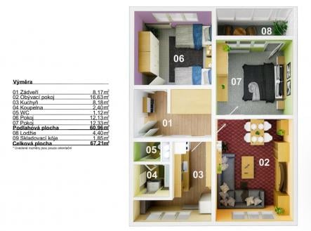 Prodej bytu, 3+1, 67 m²