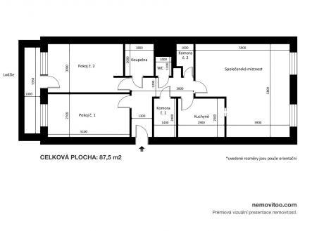 Prodej bytu, 3+kk, 88 m²