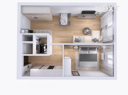 Prodej bytu, 2+kk, 43 m²