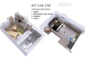 Prodej bytu, 2+kk, 40 m²