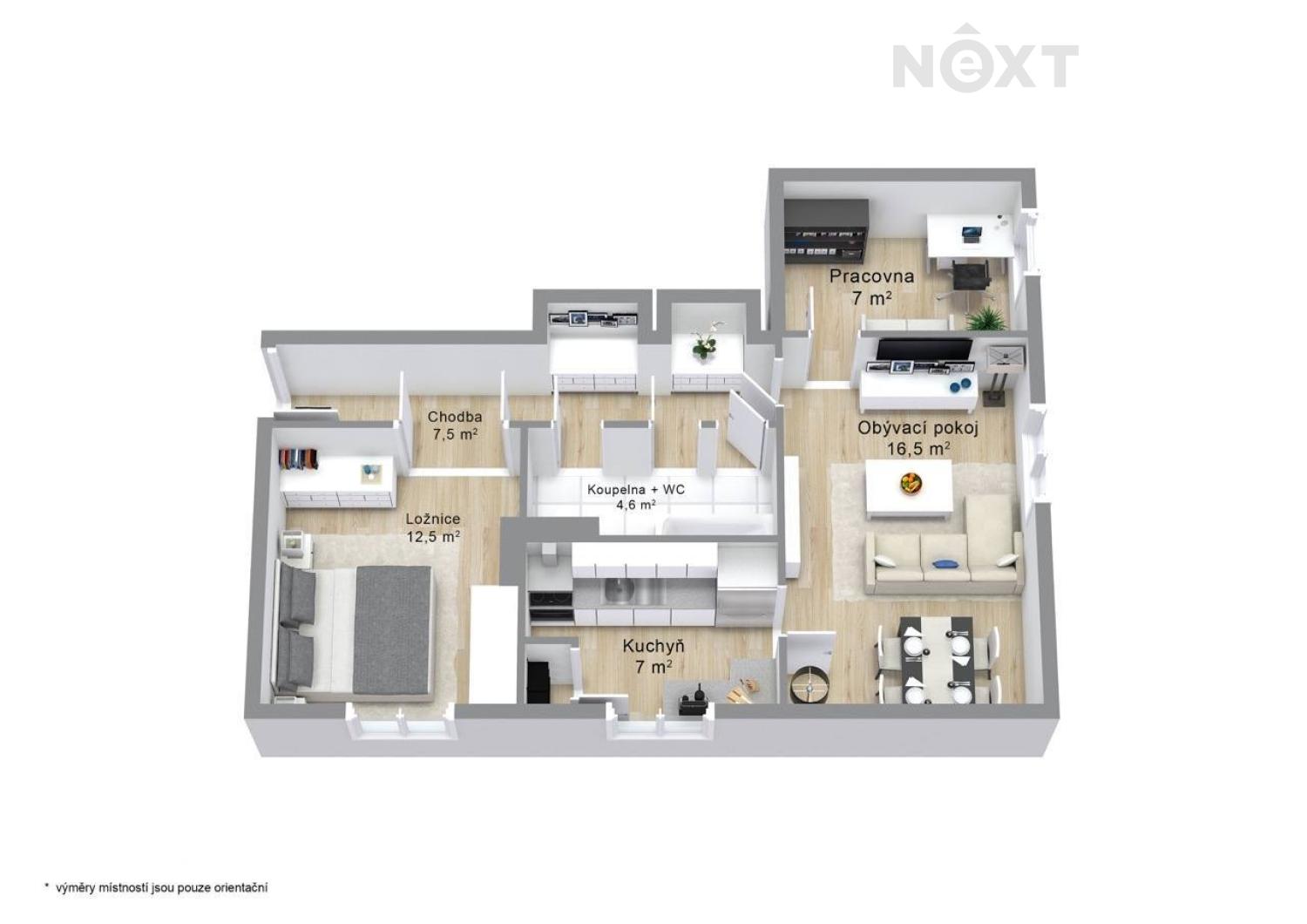 Prodej byt 3+1, 58㎡