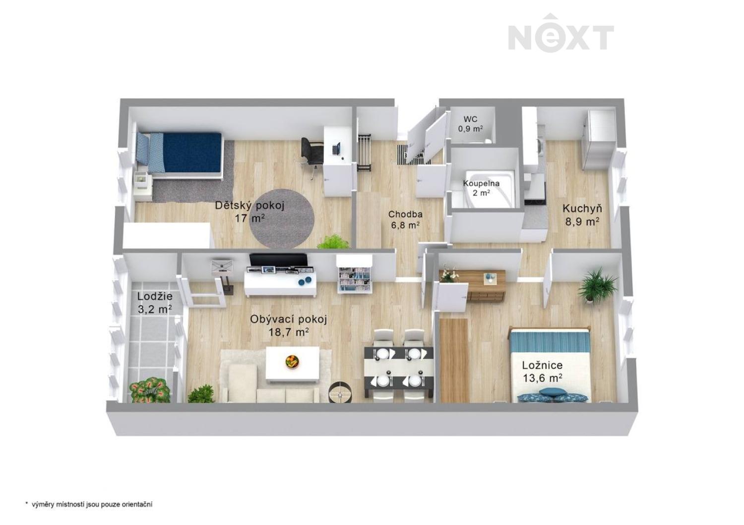 Prodej byt 3+1, 68㎡