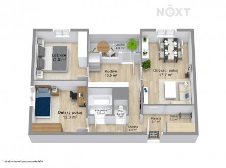 Prodej bytu, 3+1, 73 m²