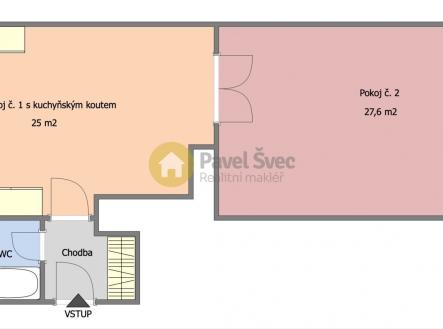 Pronájem bytu, 2+kk, 60 m²