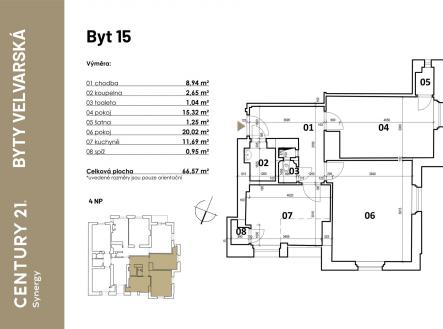 Prodej bytu, 2+1, 67 m²