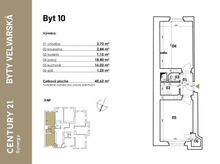 Prodej bytu, 2+kk, 46 m²