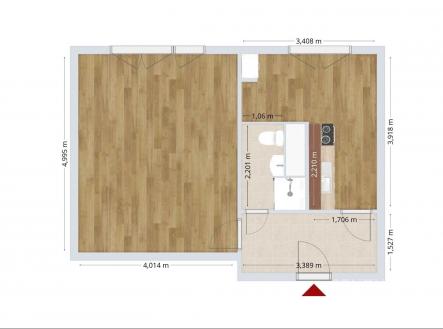 Pronájem bytu, 1+1, 38 m²