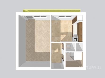 Pronájem bytu, 1+1, 37 m²