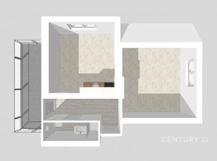 Pronájem bytu, 2+kk, 44 m²