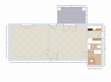 Pronájem bytu, 2+1, 48 m²