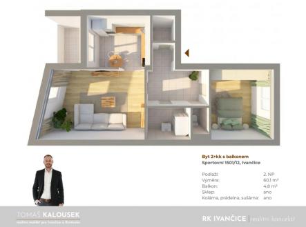 Prodej bytu, 2+kk, 67 m²