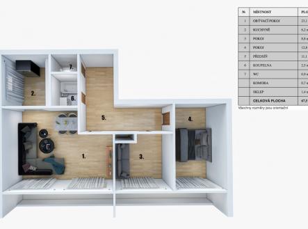 Prodej bytu, 3+1, 79 m²