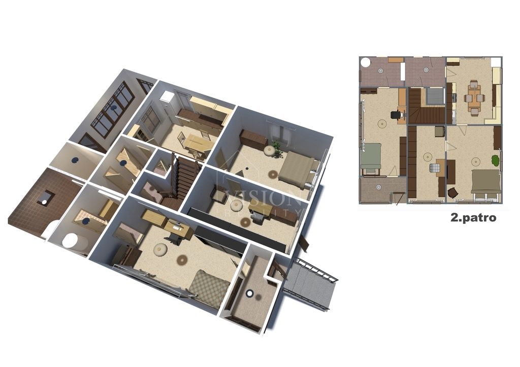 2. patro obytná část