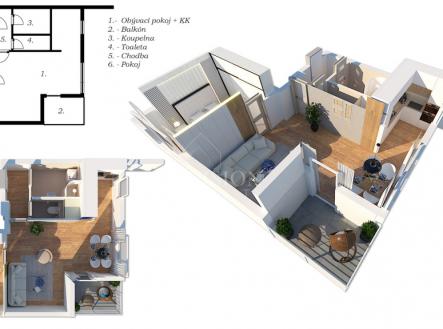 Prodej bytu, 2+kk, 60 m²