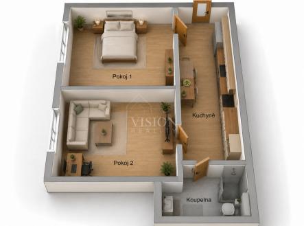 Prodej bytu, 1+1, 55 m²