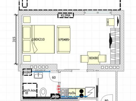 Pronájem bytu, 1+kk, 31 m²
