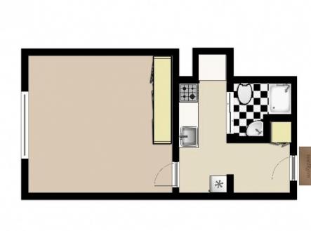 Pronájem bytu, 1+kk, 27 m²