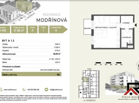 Prodej bytu, 1+kk, 47 m²
