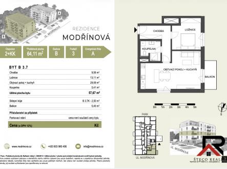 Prodej bytu, 2+kk, 64 m²