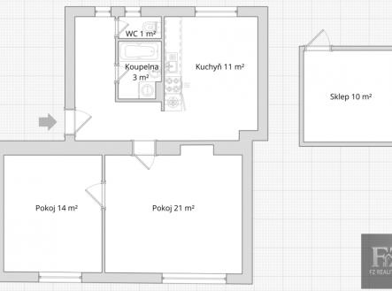 Prodej bytu, 2+1, 62 m²