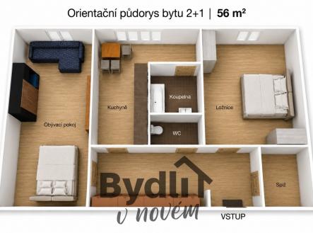 Prodej bytu, 2+1, 58 m²