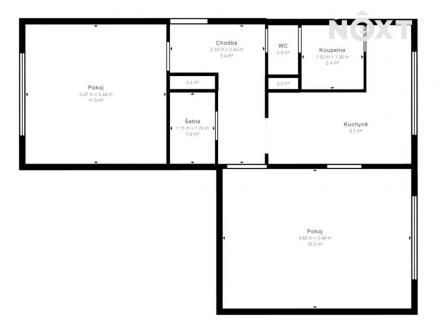 Prodej bytu, 2+1, 50 m²
