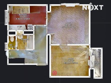 Prodej bytu, 2+1, 56 m²