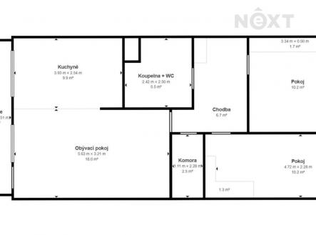 Prodej bytu, 3+1, 75 m²