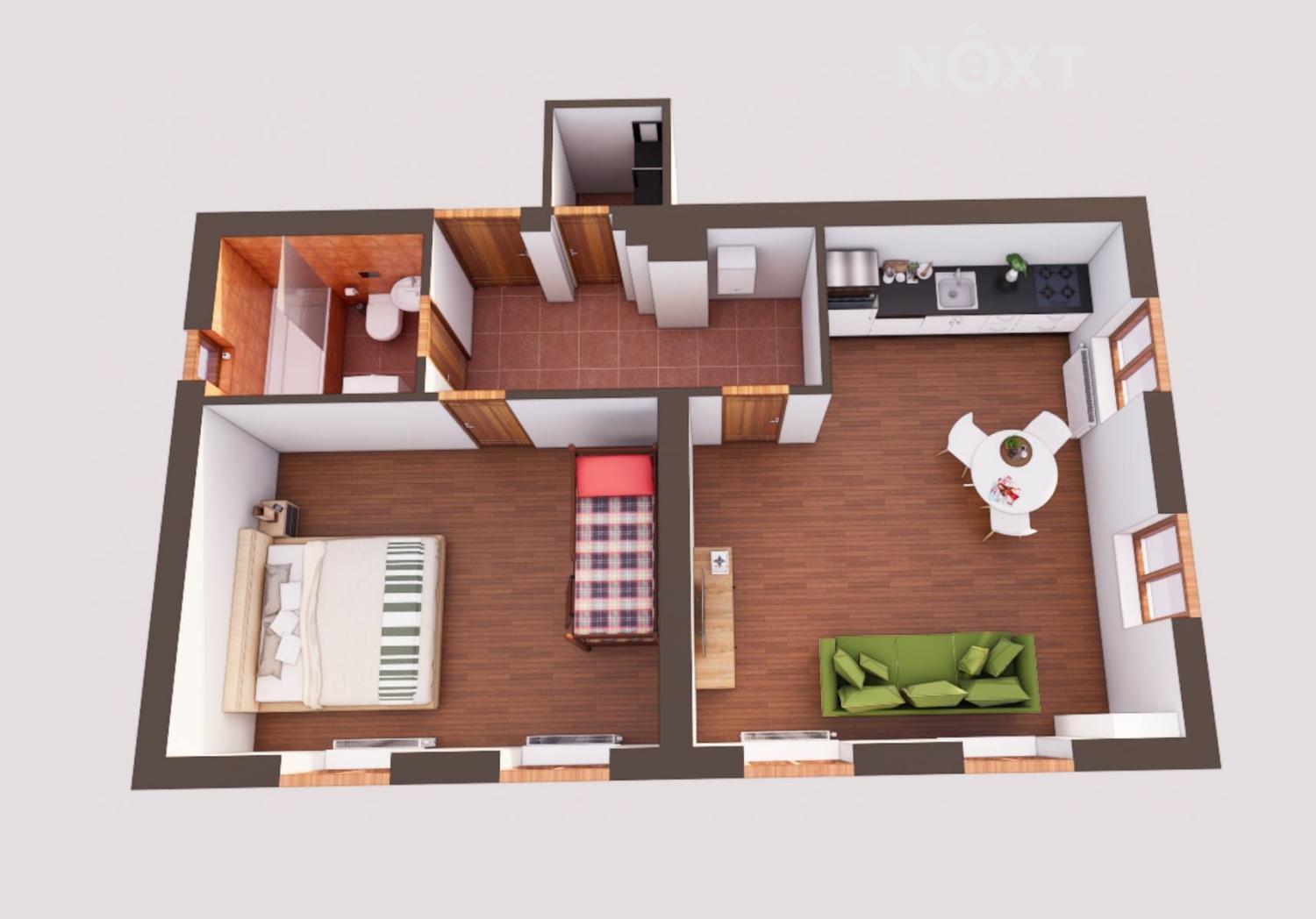 Prodej byt 2+kk, 53㎡