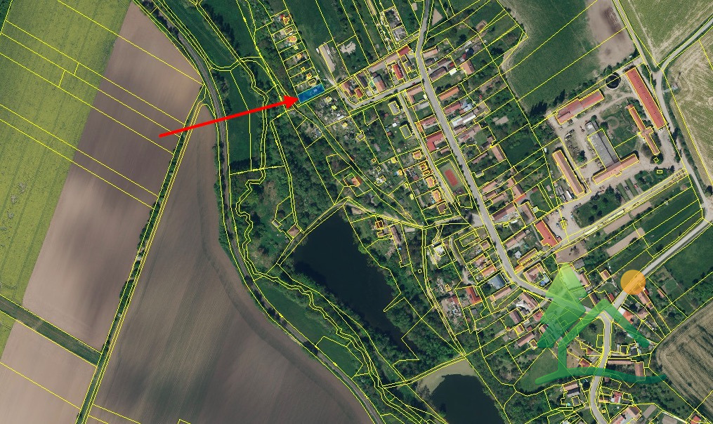 Prodej pozemku 476 m² – Jeníkovice, okr. Pardubice