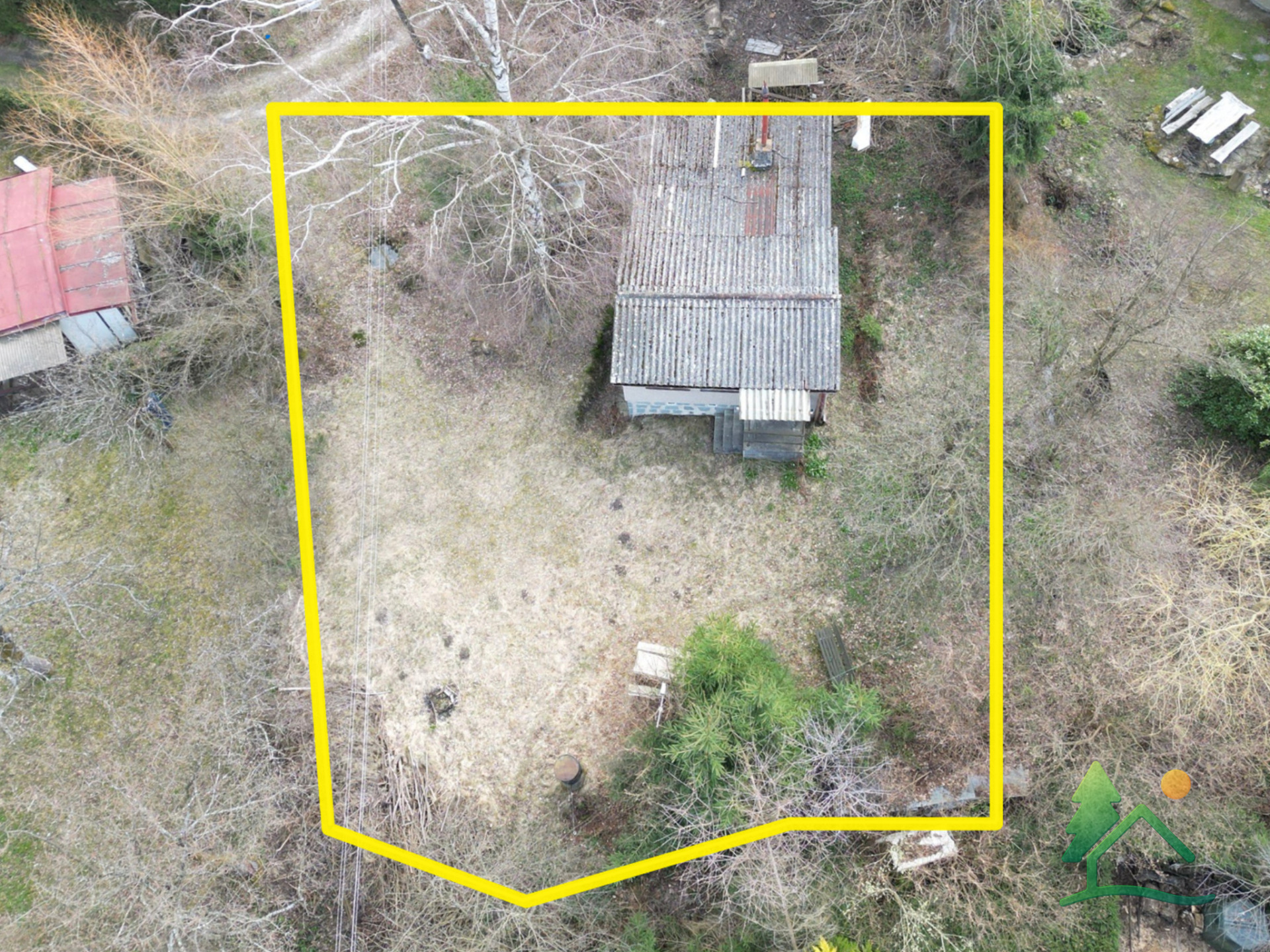 Pozemek 495 m² – Hořelec, Bojanov | klid, příroda a velký potenciál