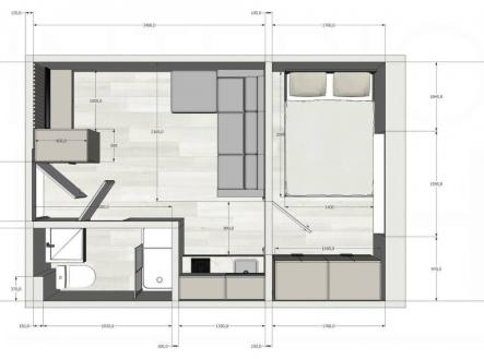 Pronájem bytu, 2+kk, 19 m²