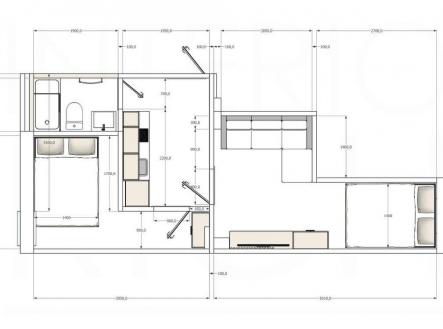 Pronájem bytu, 3+kk, 26 m²