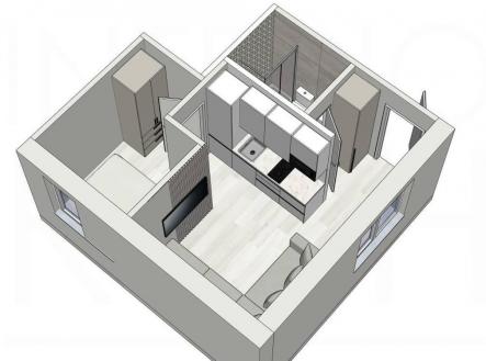 Pronájem bytu, 2+kk, 22 m²