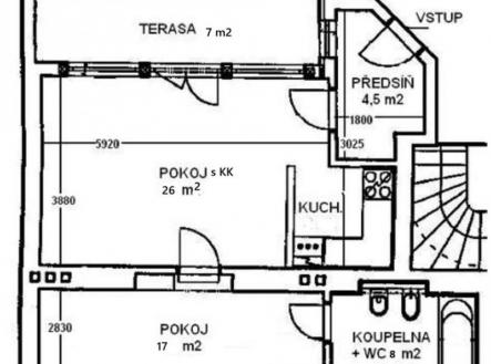 Pronájem bytu, 2+kk, 6 m²