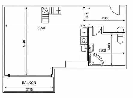 Pronájem bytu, 1+kk, 50 m², Praha – náhled fotky 4