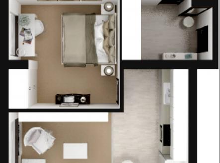 Pronájem bytu, 2+kk, 47 m²