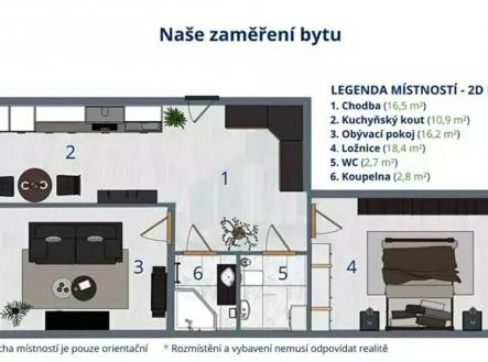 Pronájem bytu, 3+kk, 68 m²