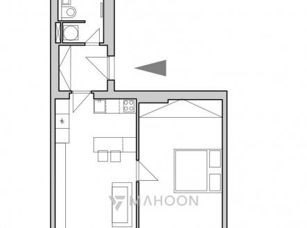 Pronájem bytu, 1+kk, 47 m²