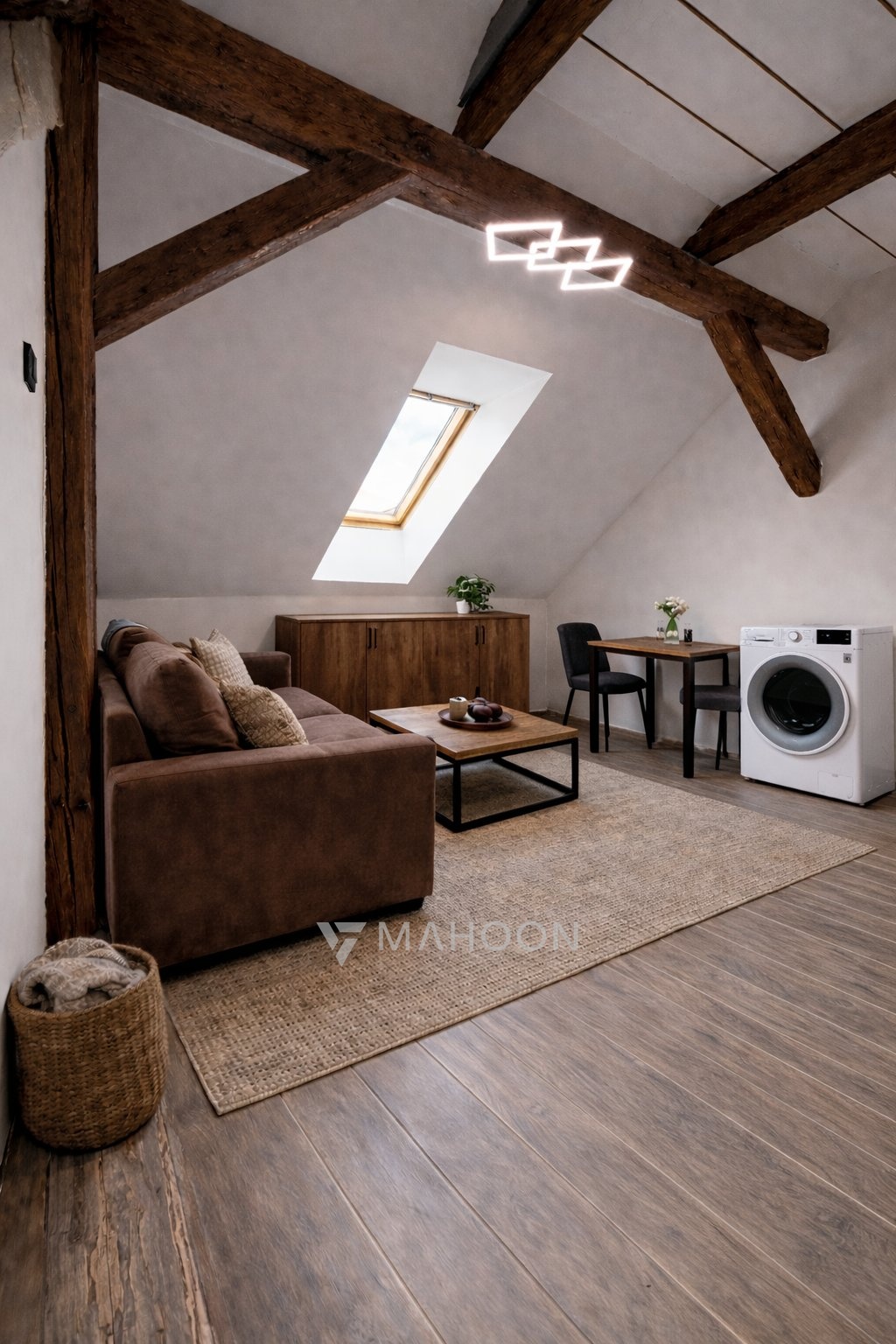 vizualizace obývací částí s jídelnou varianta 2