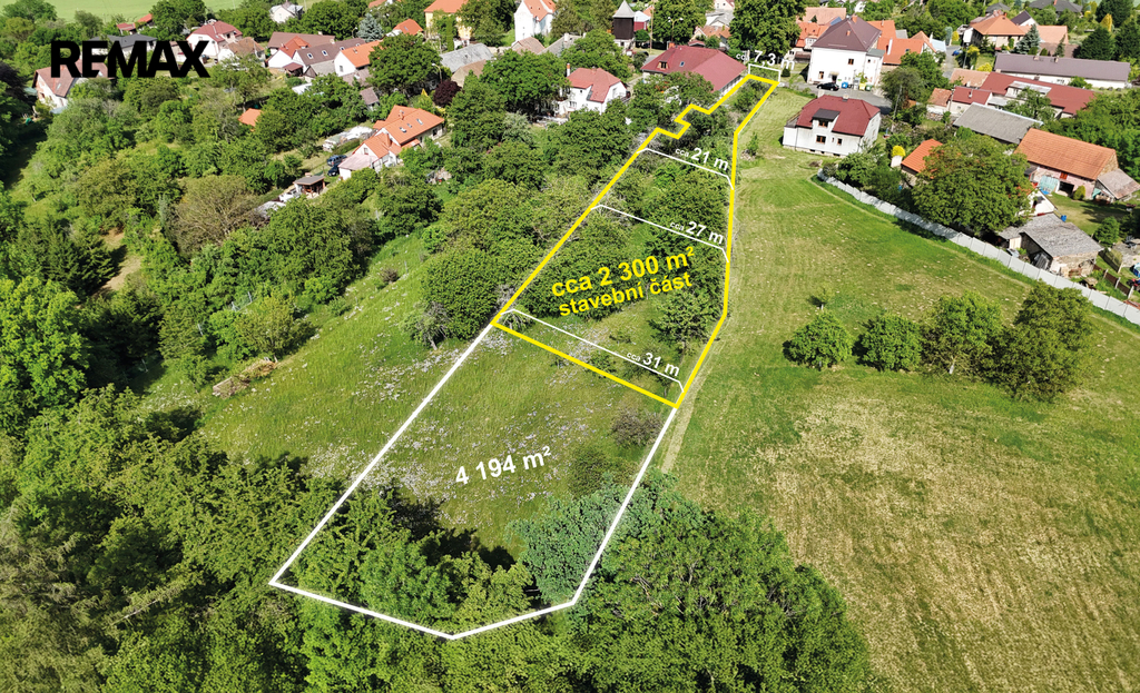 Hranice pozemku a zastavitelná část