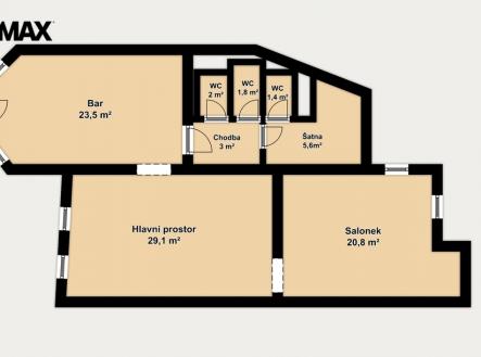 Prodej obchodní prostory, 87 m²