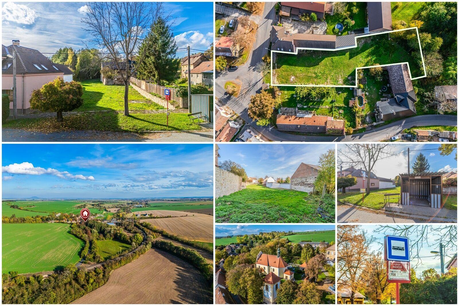 Stavební pozemek 1 442 m² se dvěma příjezdy - rovina, klidná lokalita, Páleček, 30-40 min od Prahy