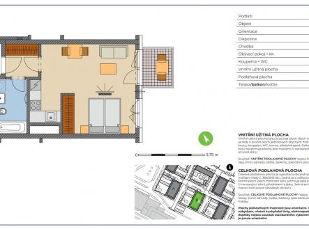 Prodej bytu, 1+kk, 38 m²