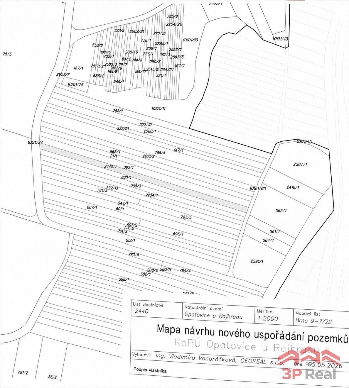Zahrada 1564 m2, Opatovice u Rajhradu