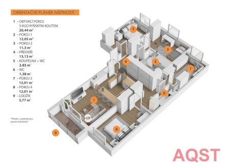 Prodej bytu, 5+kk, 89,3 m²