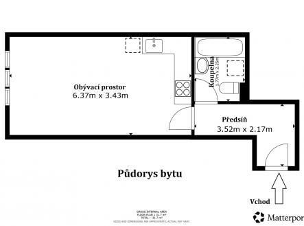 Prodej bytu, 1+kk, 32 m²
