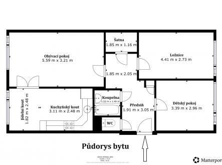Prodej bytu, 3+1, 76 m²