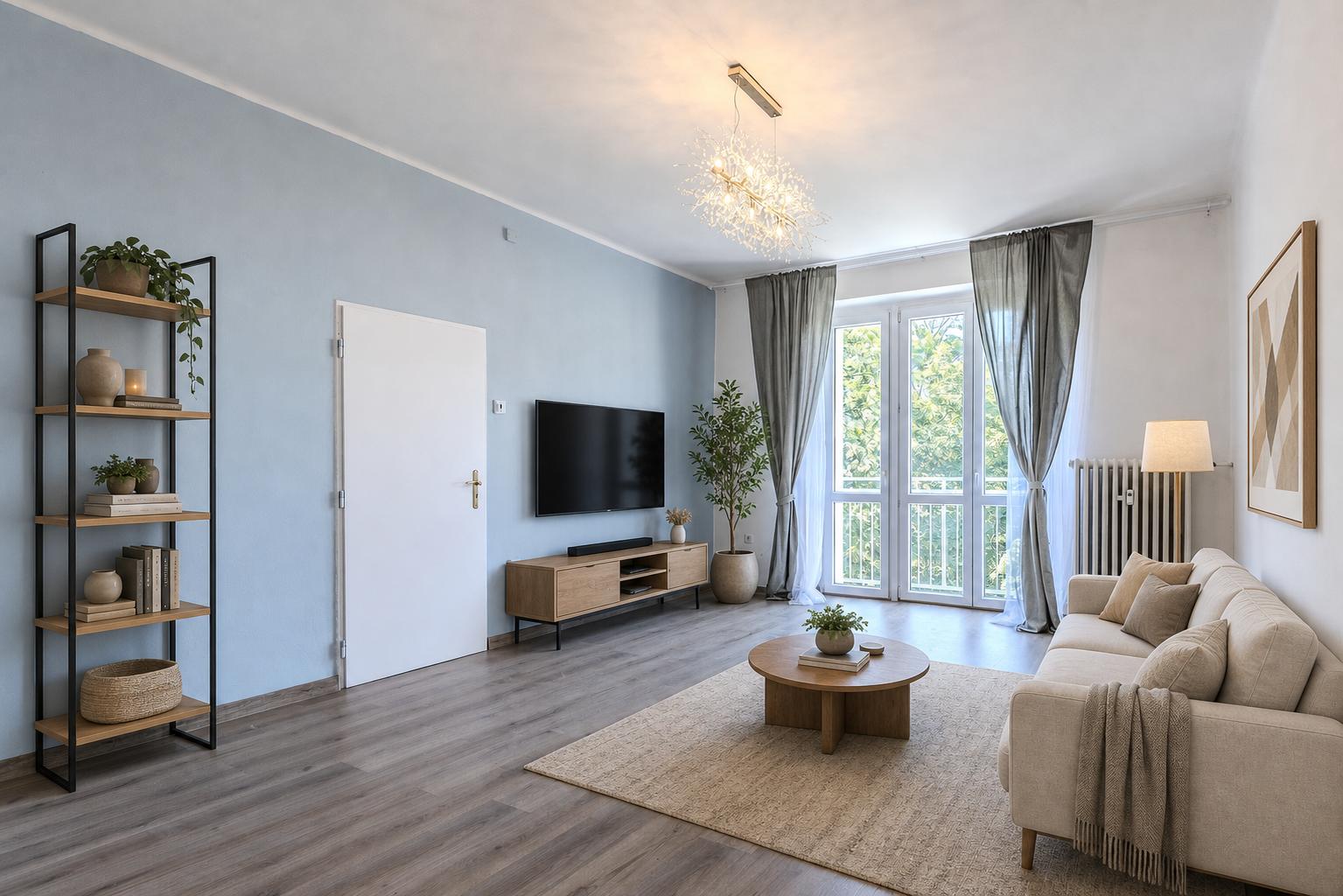 Prodej bytu 2+1, 77,8 m² – Praha 8 Palmovka, cihlový dům, výtah, výhled do zeleně