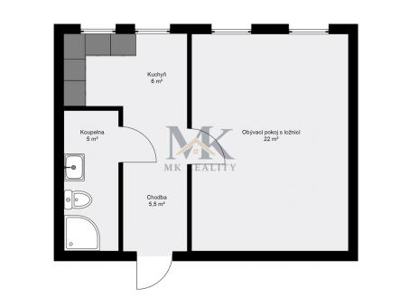 Pronájem bytu, 1+1, 39 m²